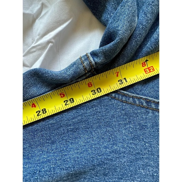 DG2 by Diane Gilman Baby Bootcut Gold Chain Leather Pocket Jeans Size Women's14P - Picture 9 of 12